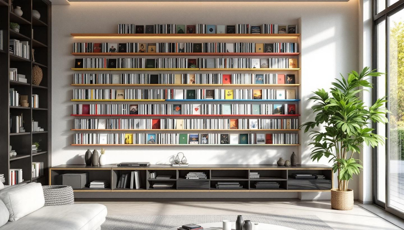 Comment maximiser l'espace avec des étagères murales pour CD ?