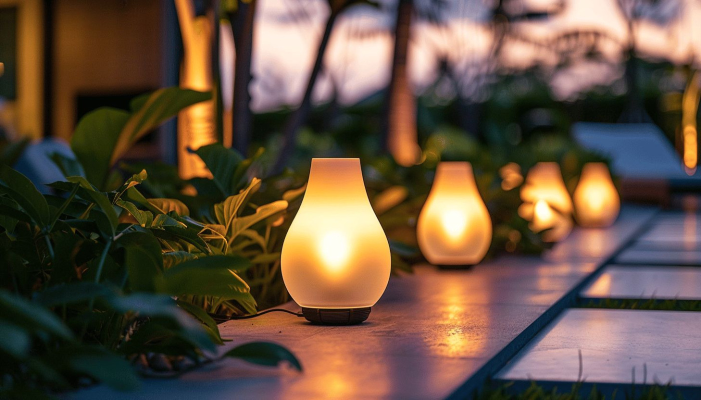 Éclairage de jardin à énergie solaire pour nuits estivales